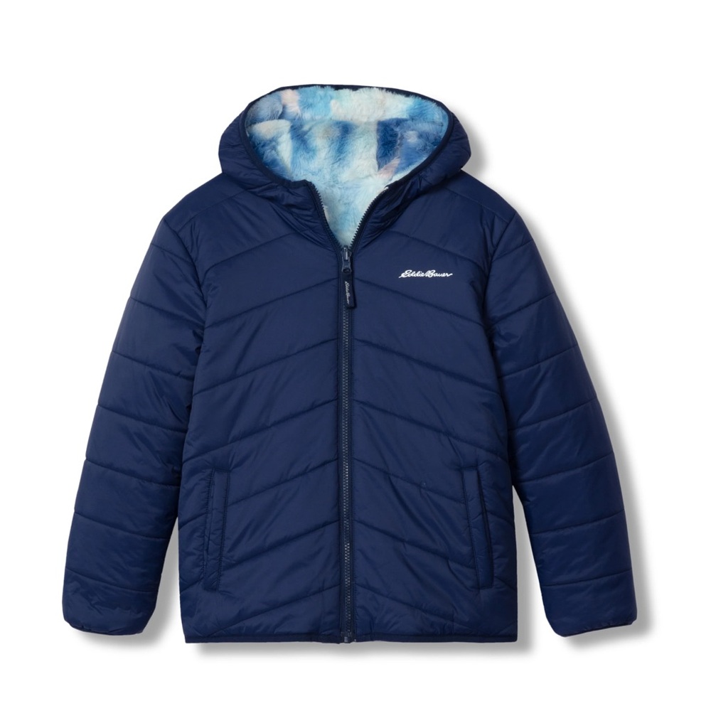 NWT Eddie Bauer Girls Navy Deer Harbor Jacket